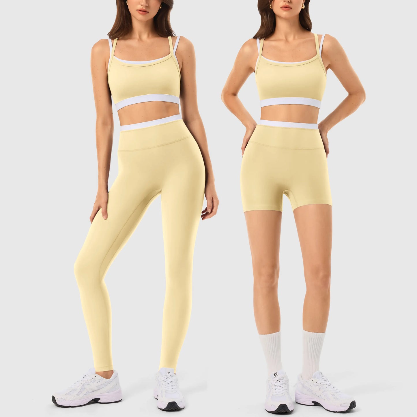 INNO MINT Women'S 2-Piece Matching Workout Set, Women'S Clothes with Seamless Yoga Leggings & Padded Sports Bra for Gym Athletic Use, Two Piece Sets