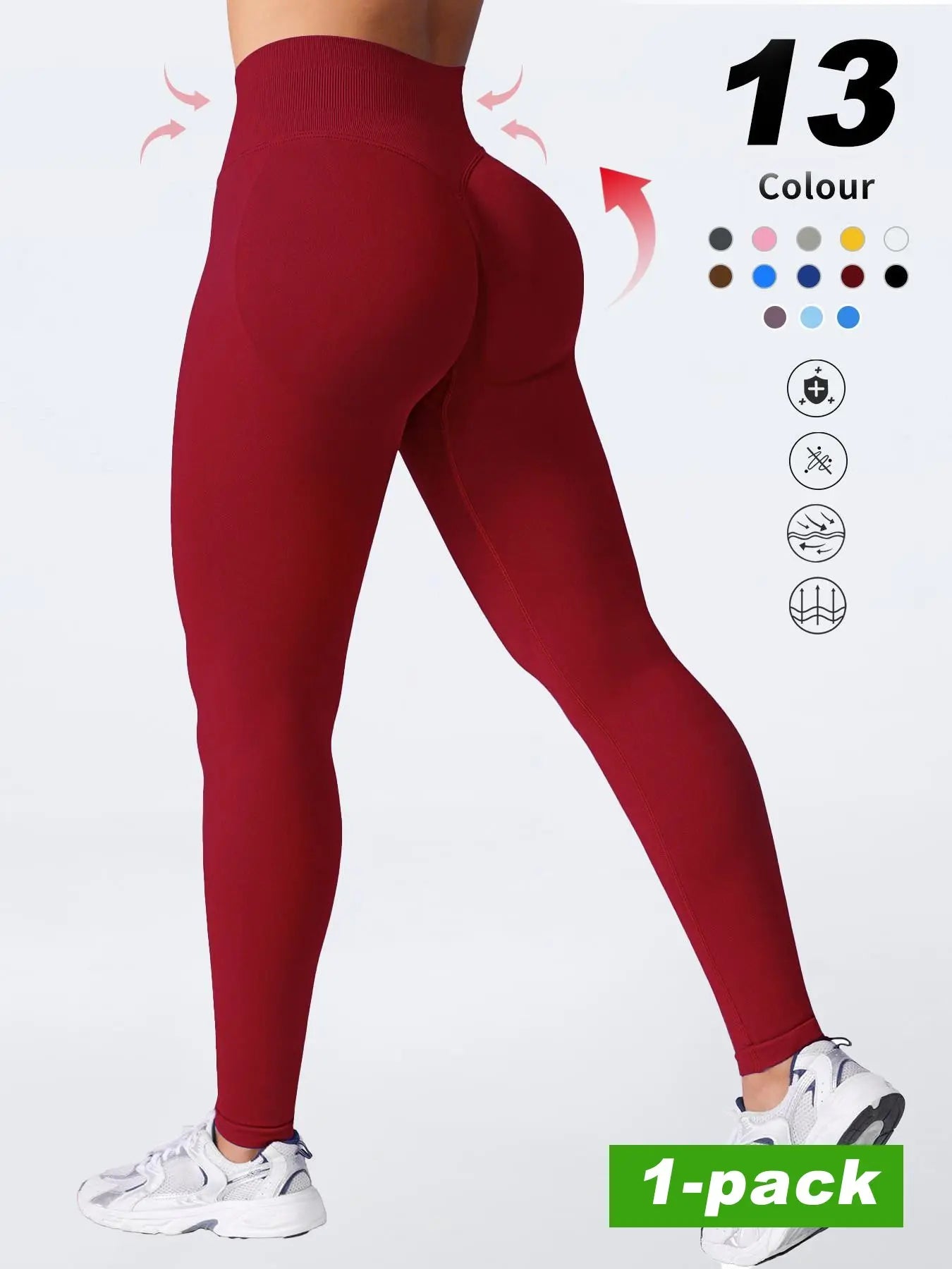 Women'S High-Waisted Gym Yoga Pants, Soft Breathable Sportswear, Ideal for Fitness & Daily Wear, Available in Leggings Activewear