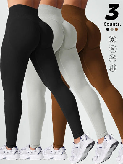 Women'S High-Waisted Gym Yoga Pants, Soft Breathable Sportswear, Ideal for Fitness & Daily Wear, Available in Leggings Activewear