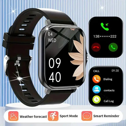 High-Definition Full-Screen Touch Smartwatch for Men & Women, Bluetooth Wearable with Call/Message Notifications, Step Counting, Calorie Tracking, Running & Sports Modes, Compatible with Iphone & Android