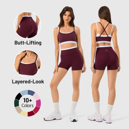 INNO MINT Women'S 2-Piece Matching Workout Set, Women'S Clothes with Seamless Yoga Leggings & Padded Sports Bra for Gym Athletic Use, Two Piece Sets