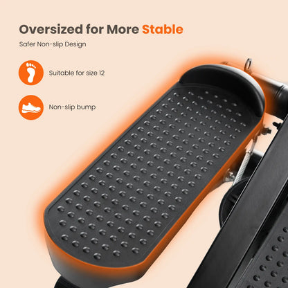 Mini Stepper for Exercise at Home, Stair Stepper Machine with Resistance Bands, Compact Cardio Step Machine, Adjustable Workout Equipment for Home Office Small Spaces Home Fitness Equipment