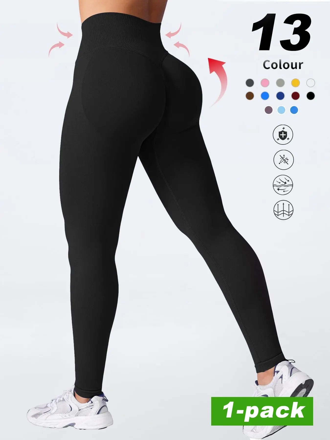 Women'S High-Waisted Gym Yoga Pants, Soft Breathable Sportswear, Ideal for Fitness & Daily Wear, Available in Leggings Activewear