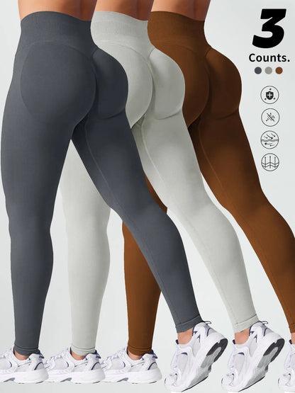 Women'S High-Waisted Gym Yoga Pants, Soft Breathable Sportswear, Ideal for Fitness & Daily Wear, Available in Leggings Activewear
