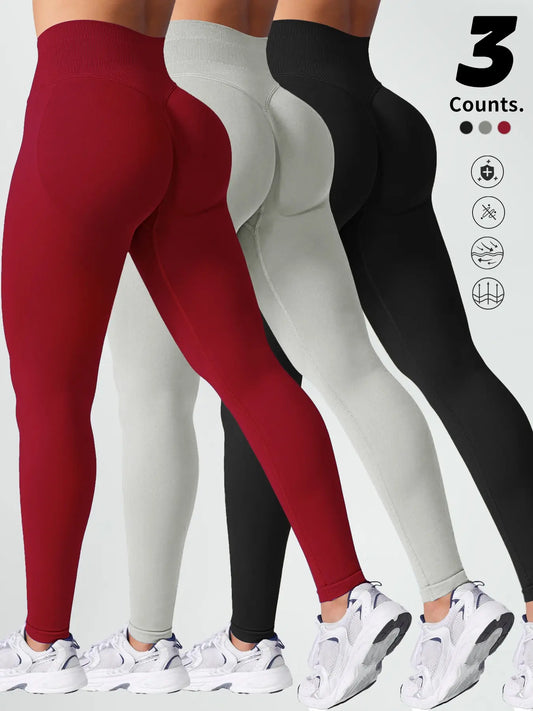 Women'S High-Waisted Gym Yoga Pants, Soft Breathable Sportswear, Ideal for Fitness & Daily Wear, Available in Leggings Activewear