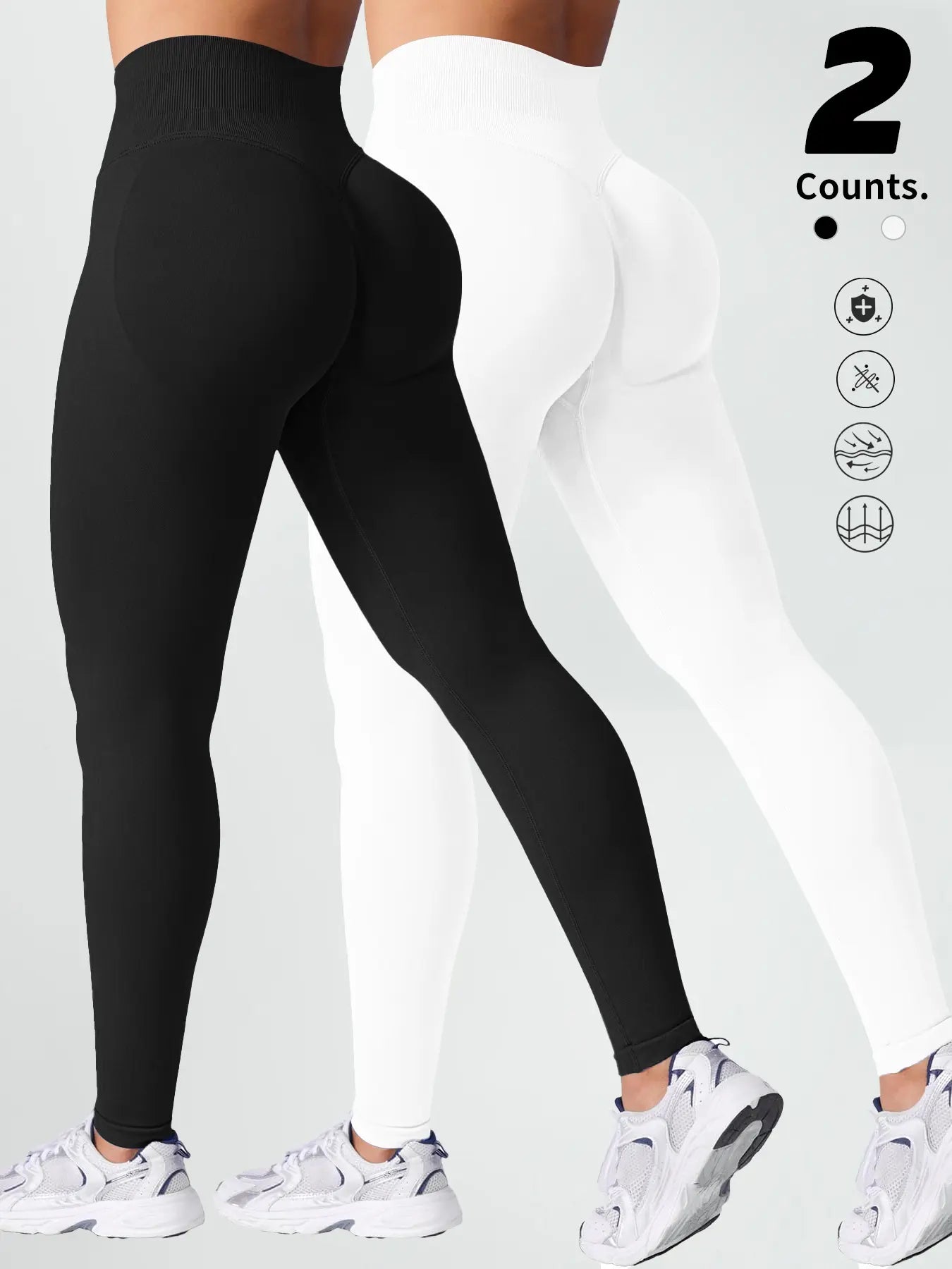 Women'S High-Waisted Gym Yoga Pants, Soft Breathable Sportswear, Ideal for Fitness & Daily Wear, Available in Leggings Activewear
