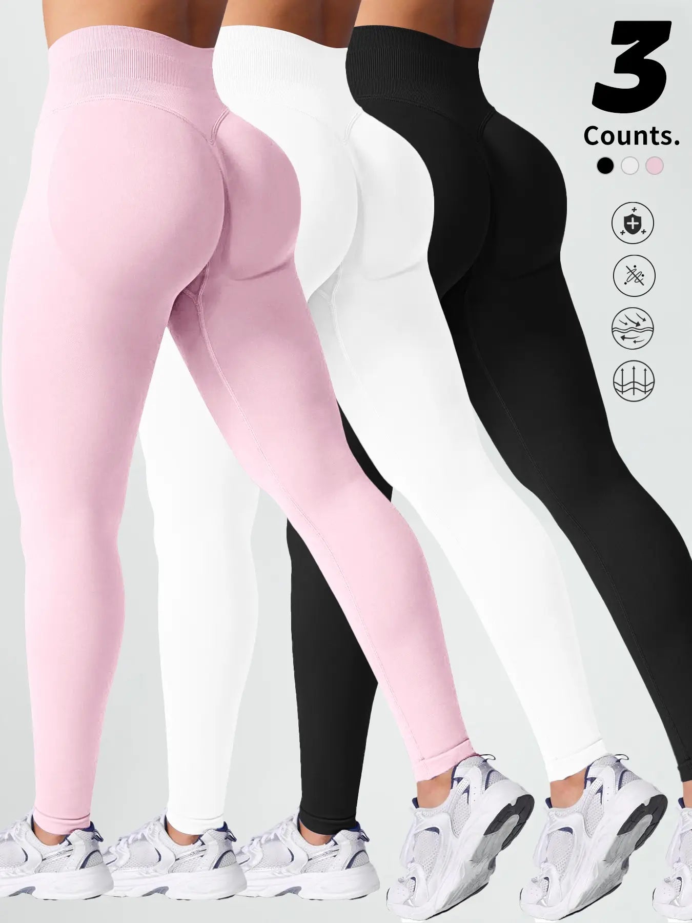 Women'S High-Waisted Gym Yoga Pants, Soft Breathable Sportswear, Ideal for Fitness & Daily Wear, Available in Leggings Activewear
