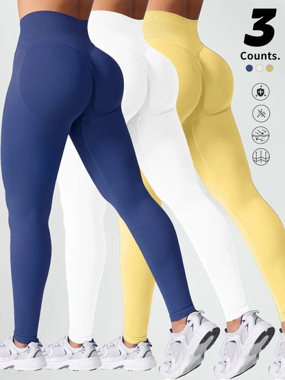 Women'S High-Waisted Gym Yoga Pants, Soft Breathable Sportswear, Ideal for Fitness & Daily Wear, Available in Leggings Activewear