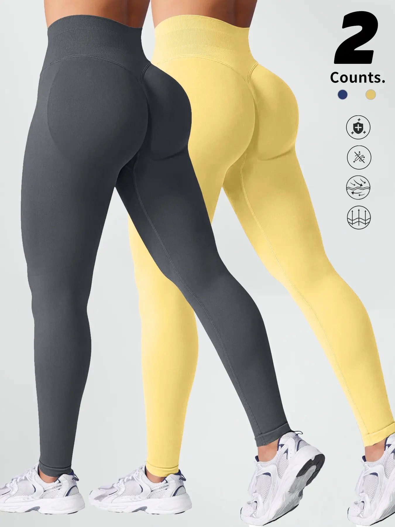 Women'S High-Waisted Gym Yoga Pants, Soft Breathable Sportswear, Ideal for Fitness & Daily Wear, Available in Leggings Activewear
