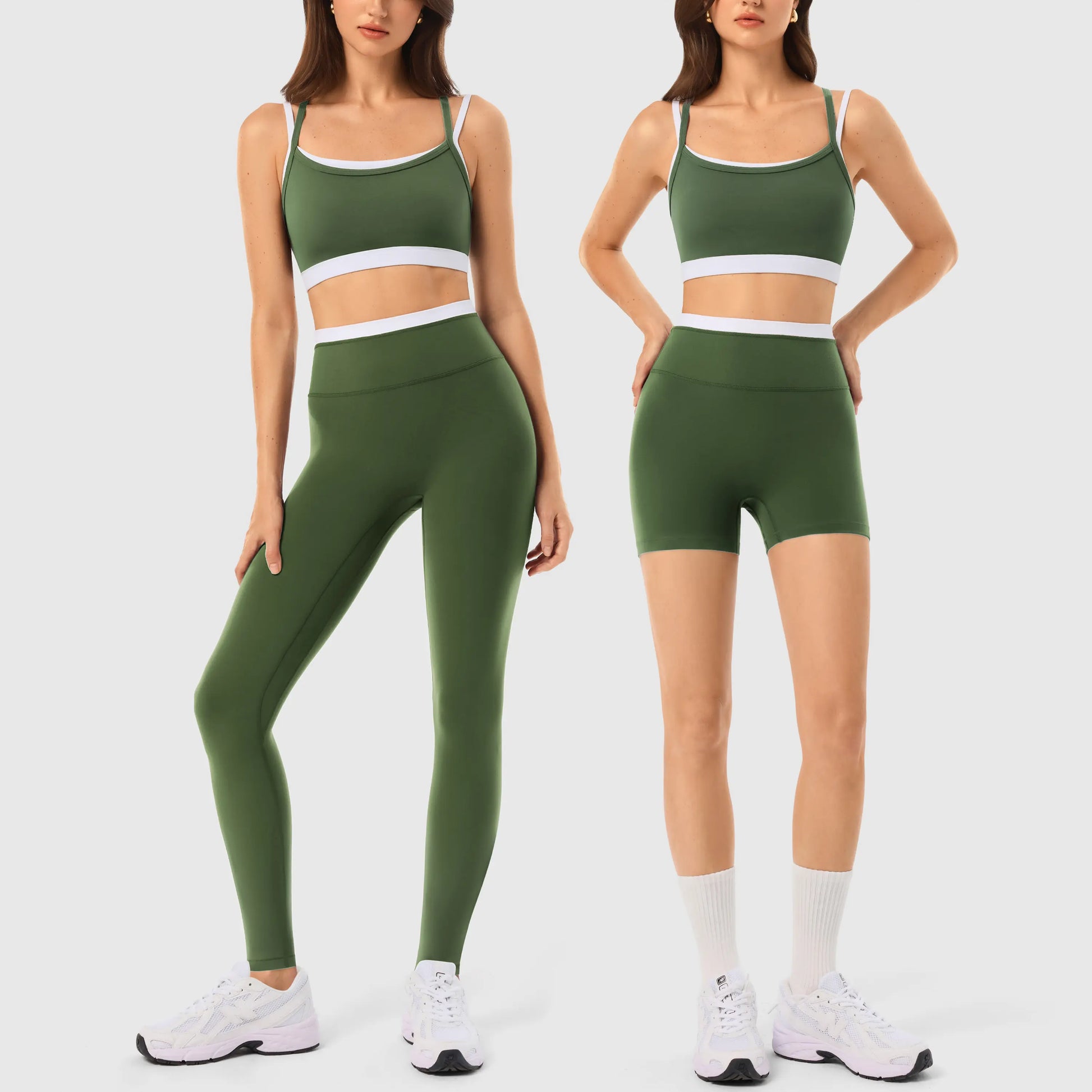 INNO MINT Women'S 2-Piece Matching Workout Set, Women'S Clothes with Seamless Yoga Leggings & Padded Sports Bra for Gym Athletic Use, Two Piece Sets
