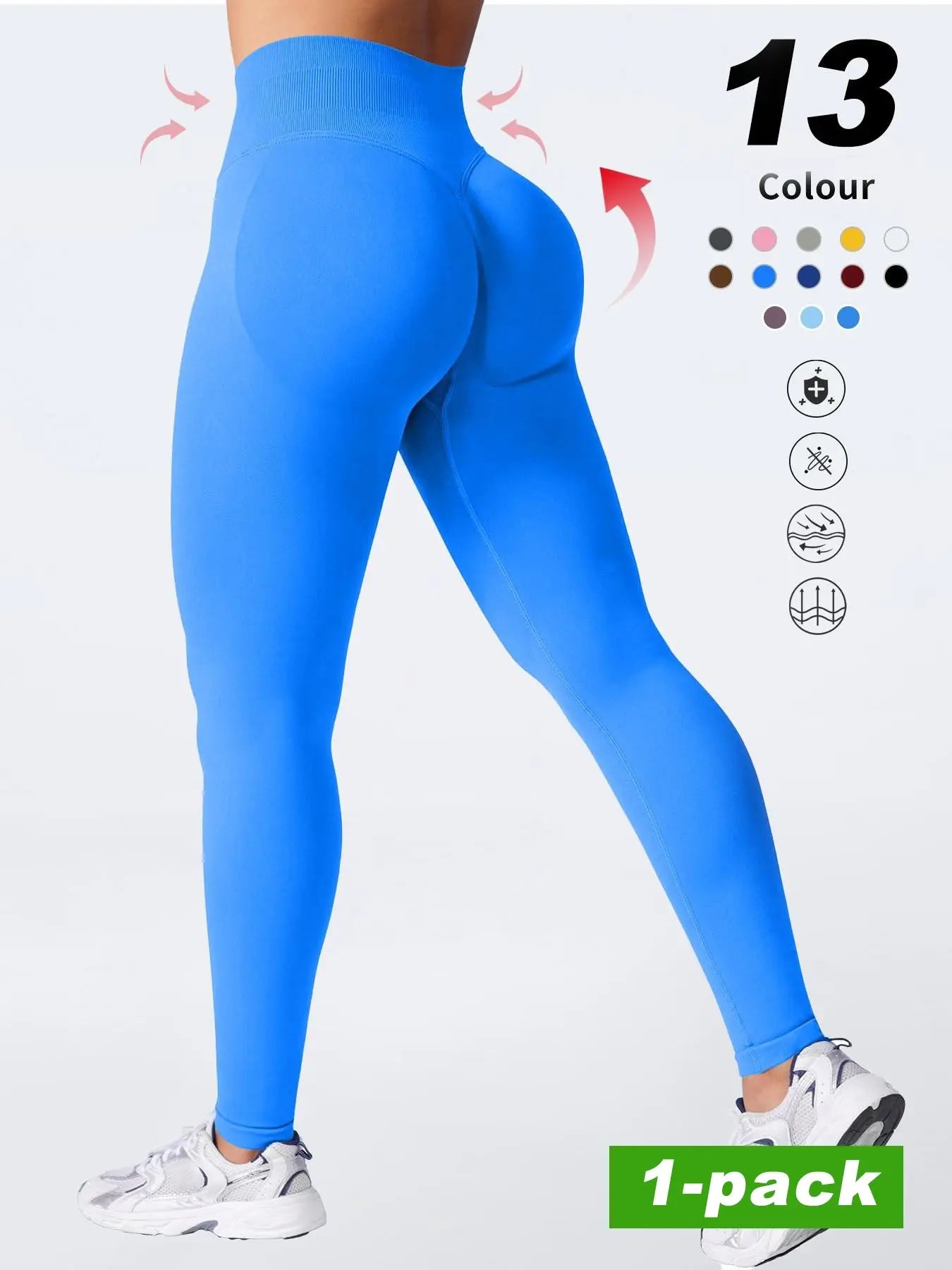Women'S High-Waisted Gym Yoga Pants, Soft Breathable Sportswear, Ideal for Fitness & Daily Wear, Available in Leggings Activewear