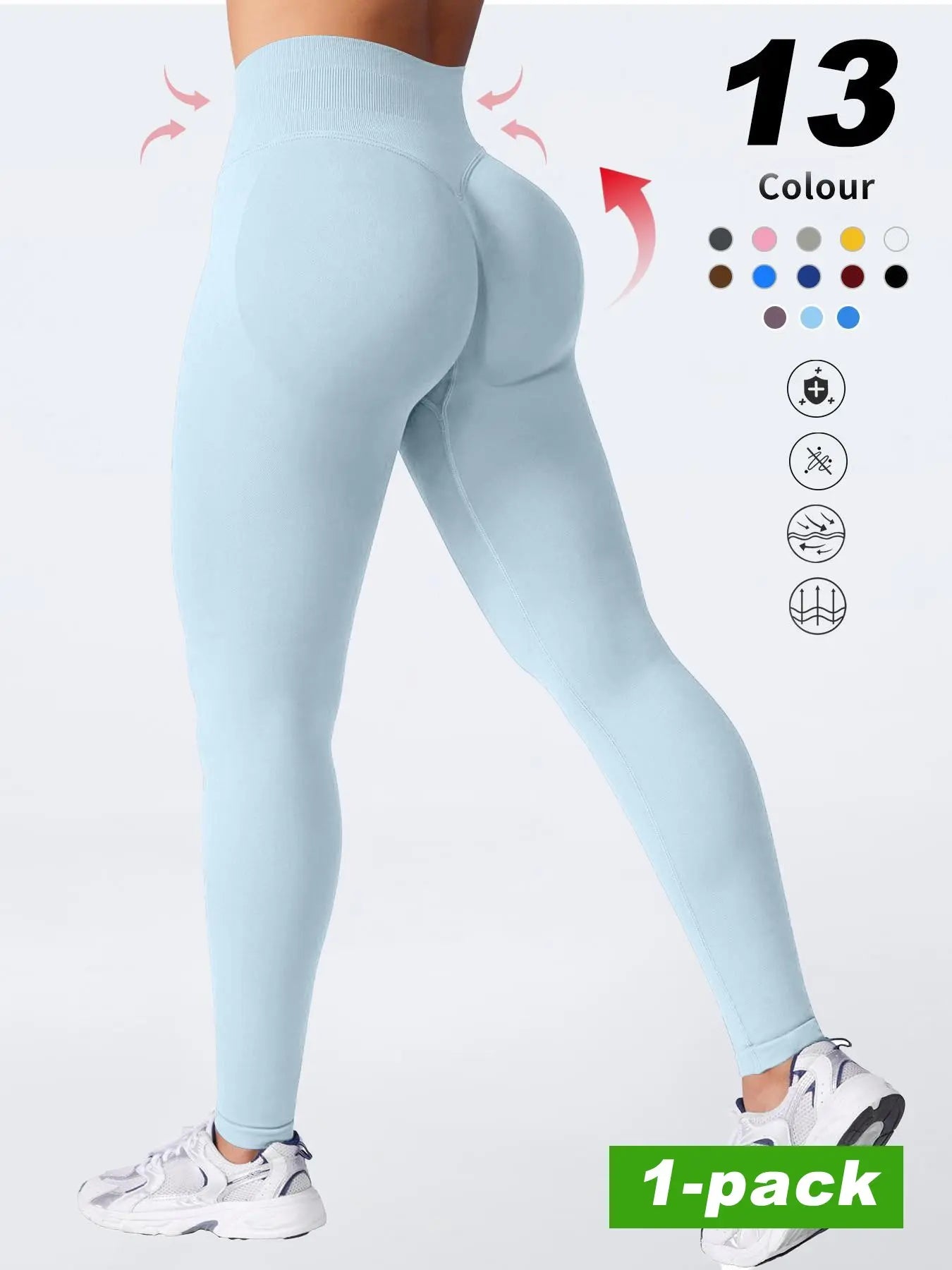 Women'S High-Waisted Gym Yoga Pants, Soft Breathable Sportswear, Ideal for Fitness & Daily Wear, Available in Leggings Activewear