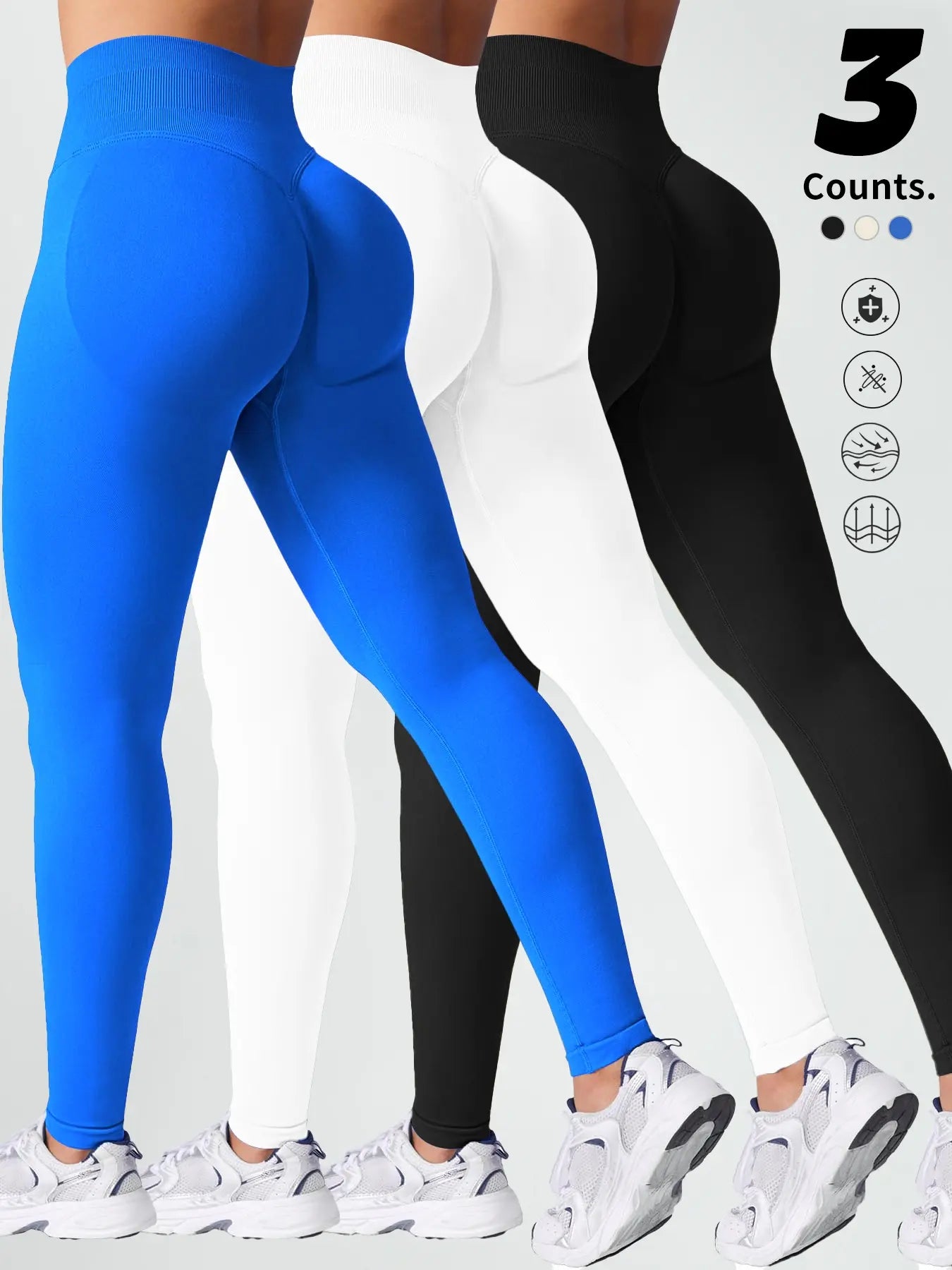 Women'S High-Waisted Gym Yoga Pants, Soft Breathable Sportswear, Ideal for Fitness & Daily Wear, Available in Leggings Activewear